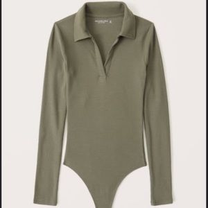 Green polo body suit
